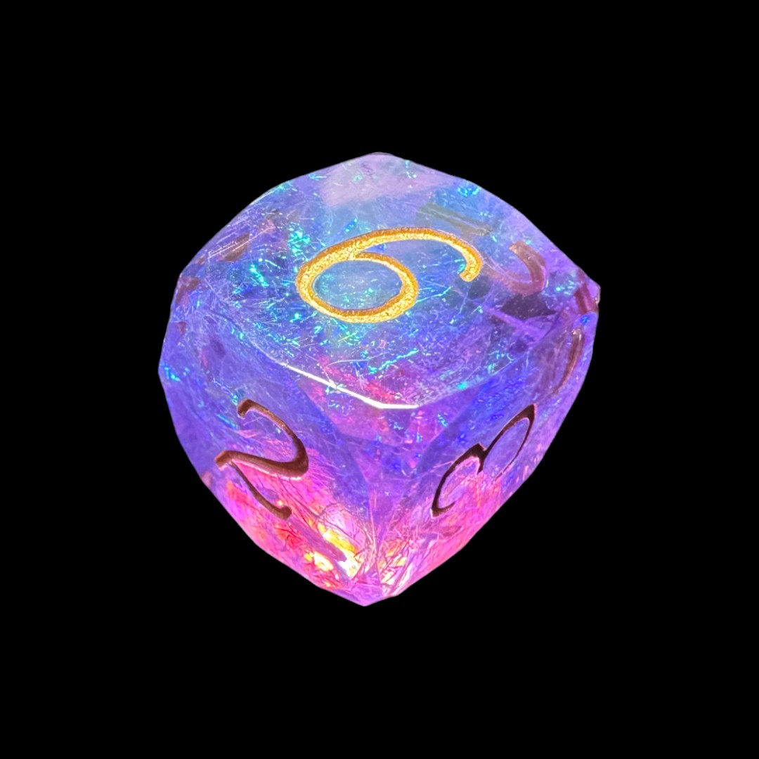 Dadi spigolo vivo Prismatici viola - immagine 4