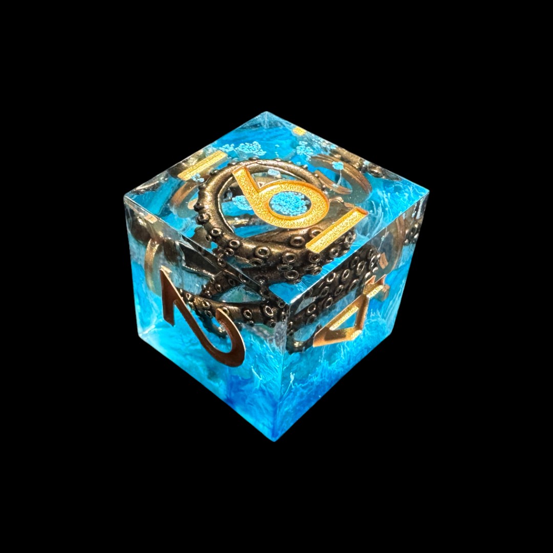 Transparent light blue sharp edge dice with skulls (blue no.) (Copia) (Copia) (Copia) (Copia) (Copia) - Image 3