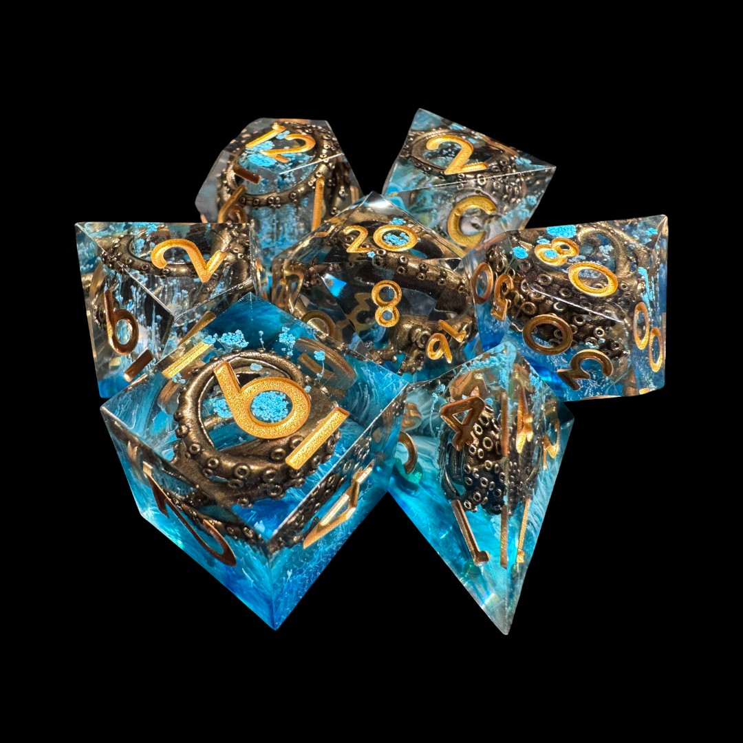 Transparent light blue sharp edge dice with skulls (blue no.) (Copia) (Copia) (Copia) (Copia) (Copia)