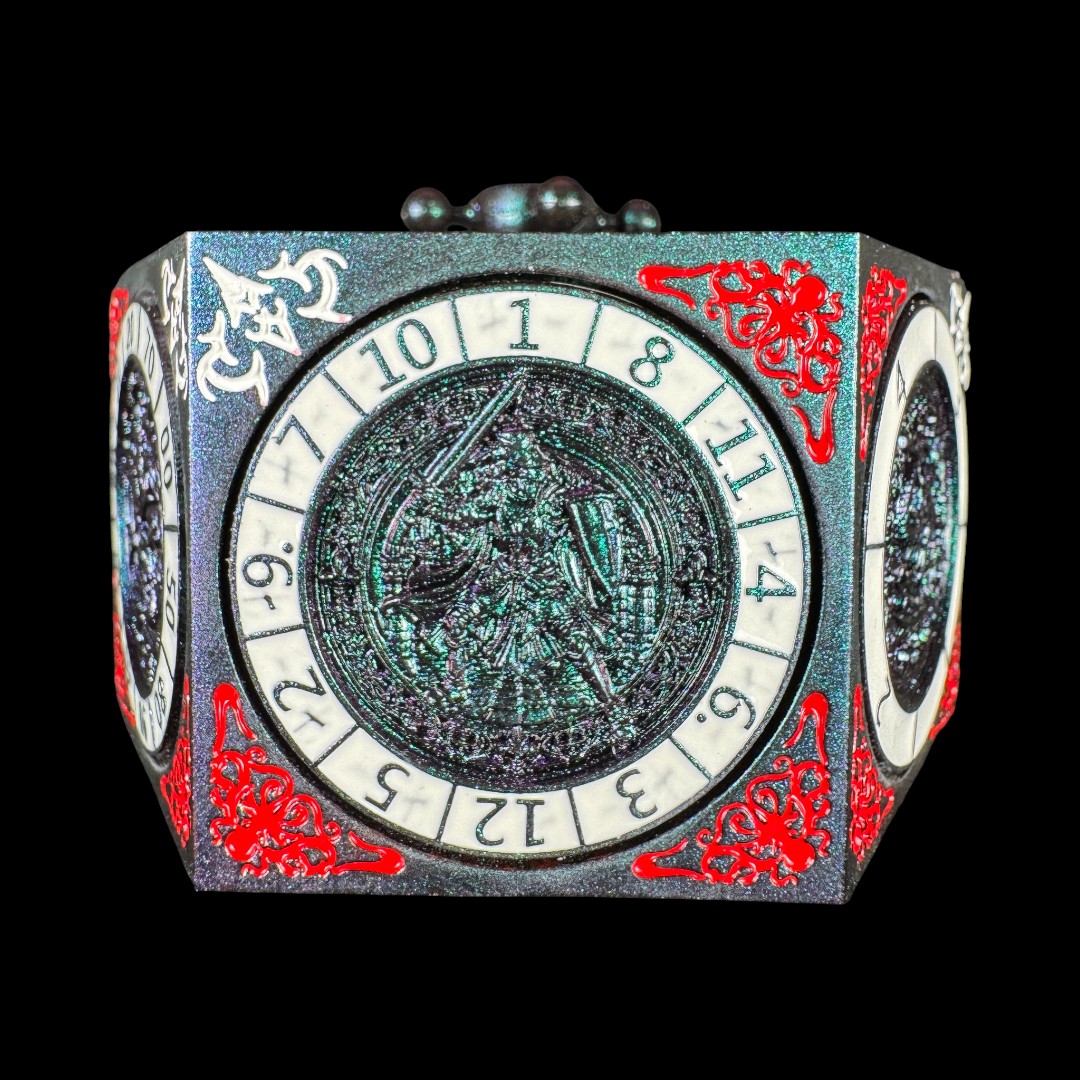 Hexagon Spinner - Iridescent+White+Red - Image 4