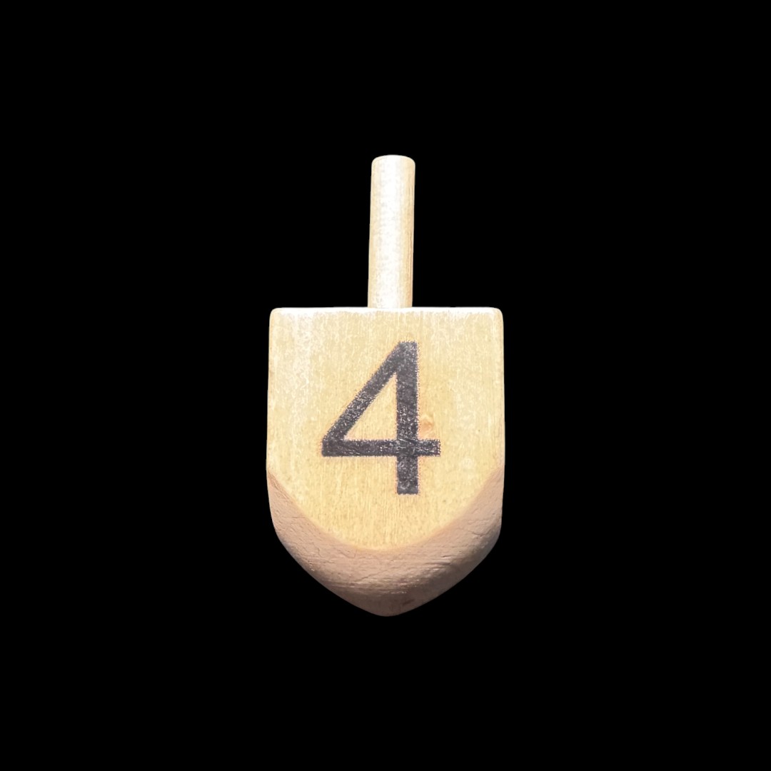 Wooden D4 Spinning Top